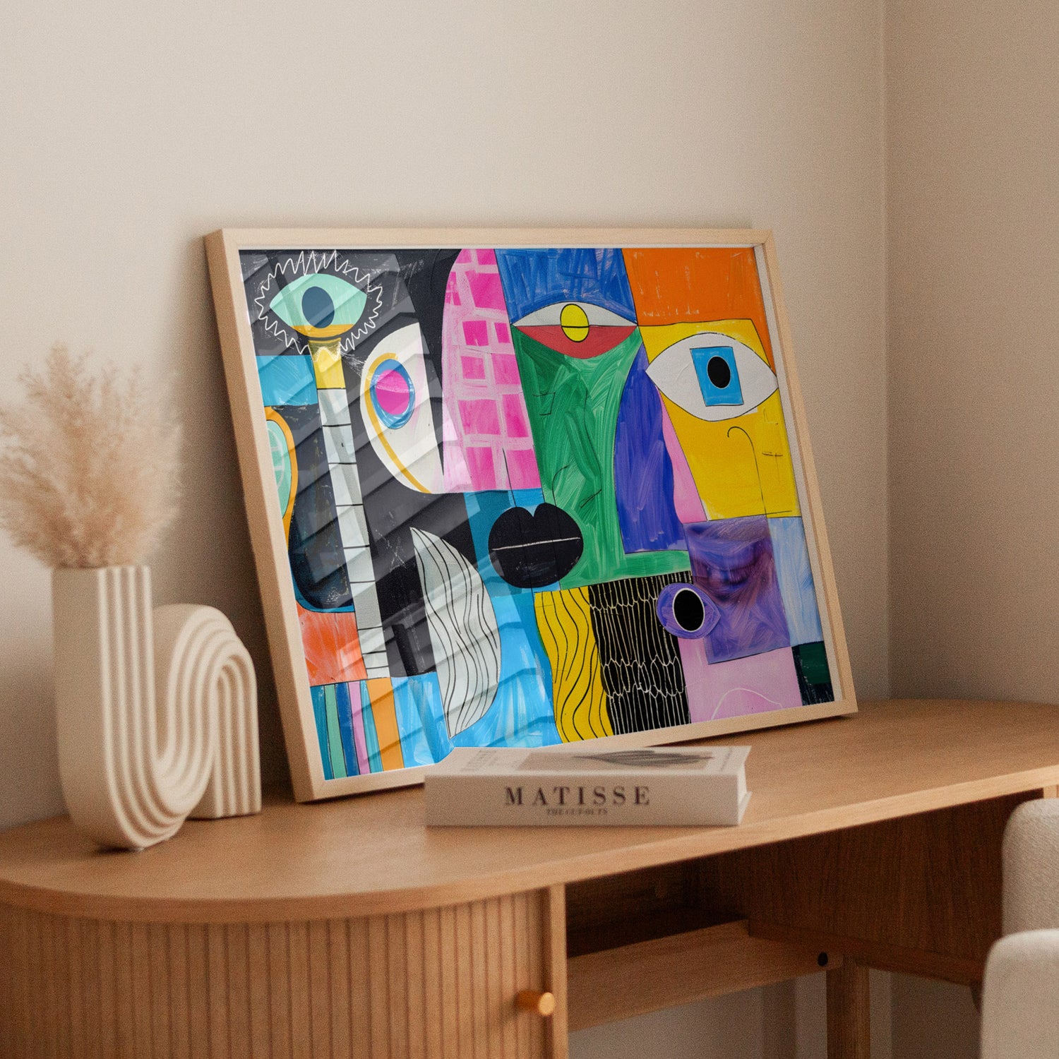 Abstract Art | Illustration Print | Colorful Art | Framed