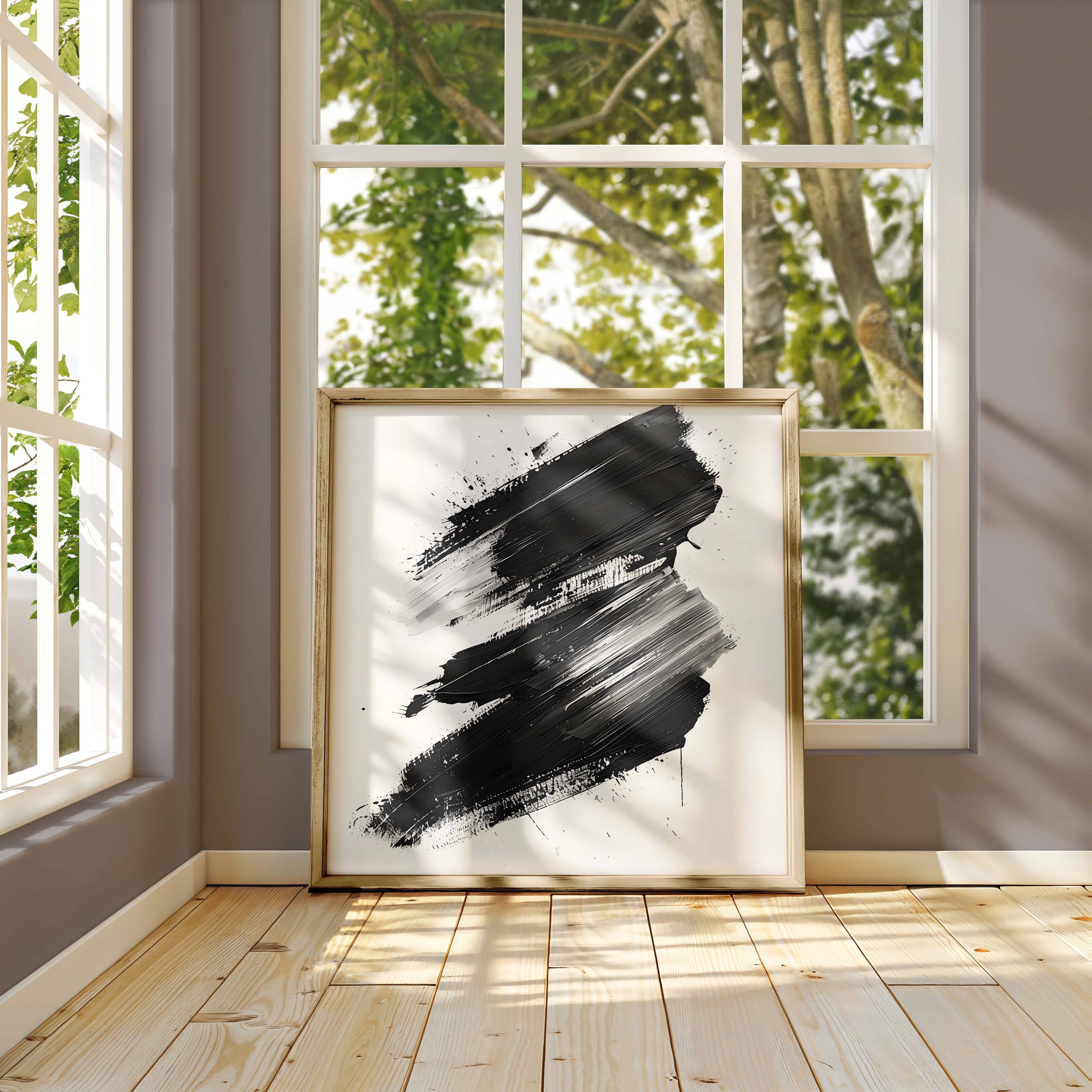 Abstract Art Black and White | Wall Art Print