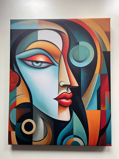 Abstract Art Face | Canvas 40x50cm | Decor Wall Art