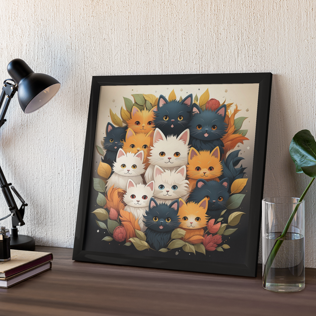 Colorful Cats Art Print | Cats Art Print | Creative Arts