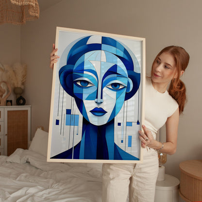 Blue Art Cubism | Wall Art Print