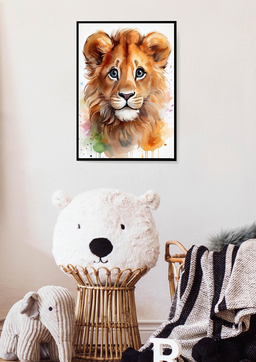 Baby Lion Cute | Watercolor Print