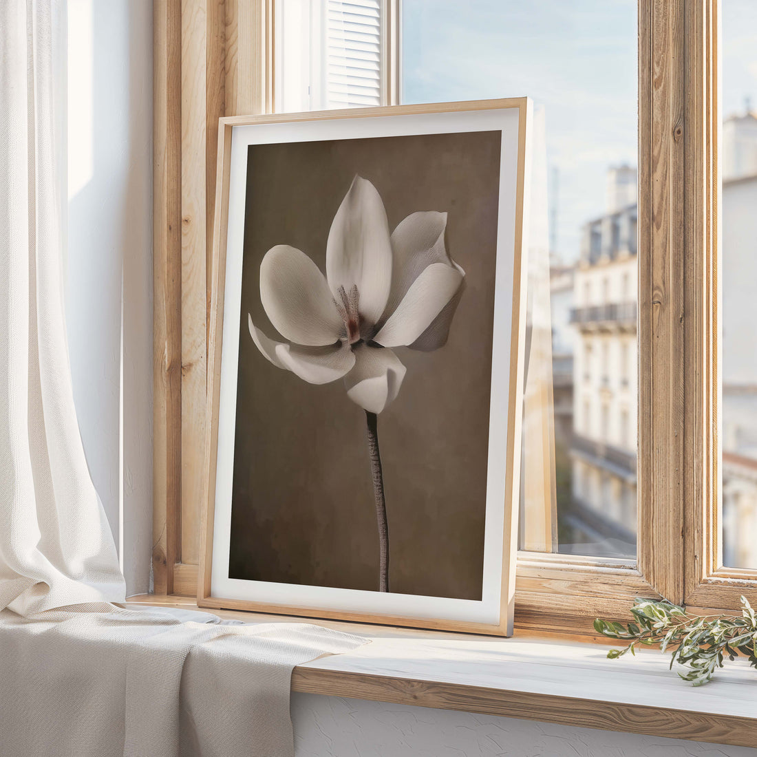 Monochromatic Flower | Wall Art Print