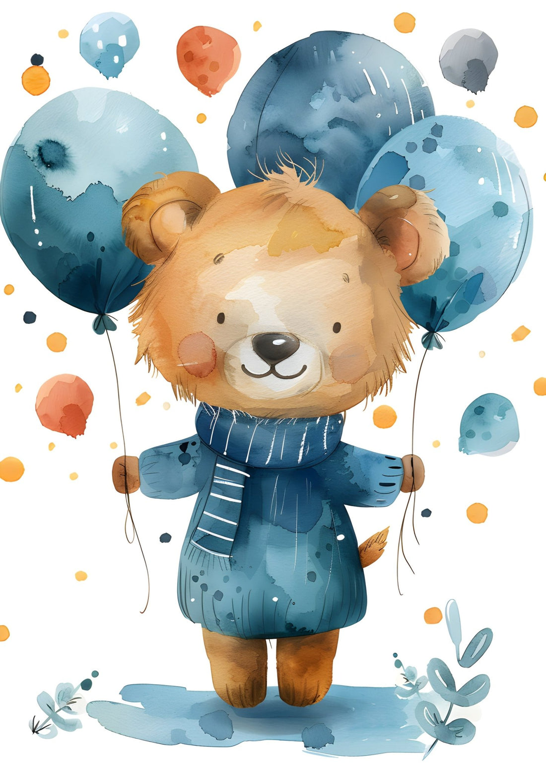 Watercolor Bear Print | Nursery - Creative Arts