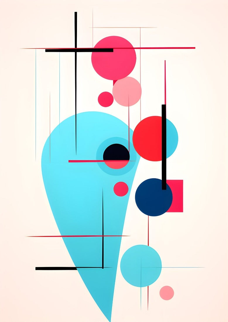 Blue Ilustrattion Set | Abstract Art Print | Creative Arts