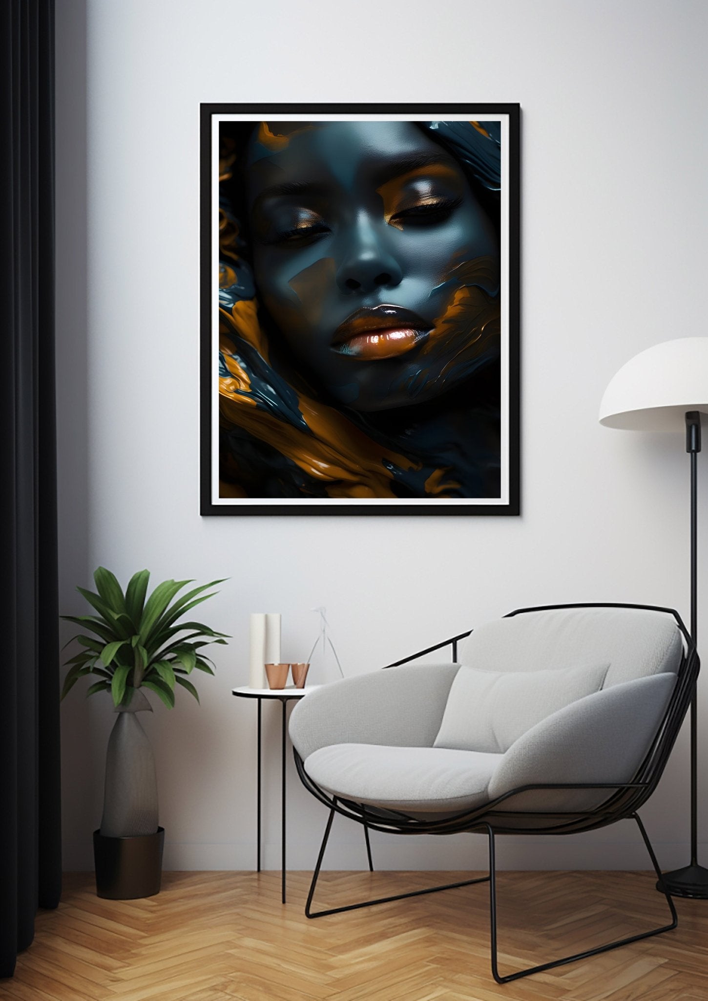 Black Woman Face Fine Art | Woman Wall Art Print | Creative Arts