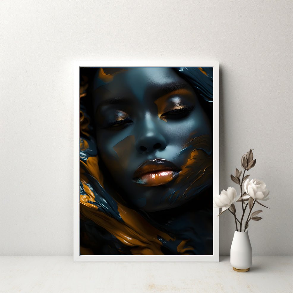 Black Woman Face Fine Art | Woman Wall Art Print | Creative Arts