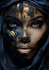 Black Woman with Painted face| Art Print | Fine Art - Creative Arts