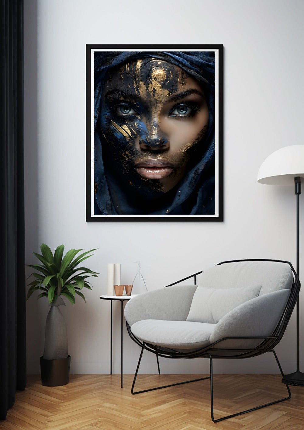 Black Woman with Painted face| Art Print | Fine Art - Creative Arts