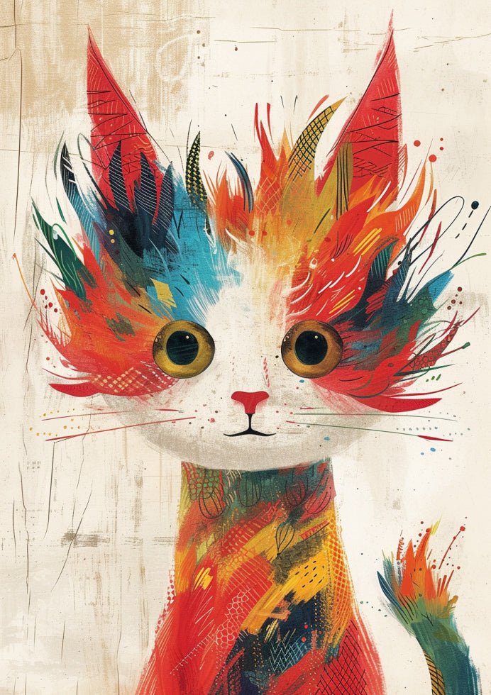 Cat Ilustration Print - Wall Art Print - Creative Arts