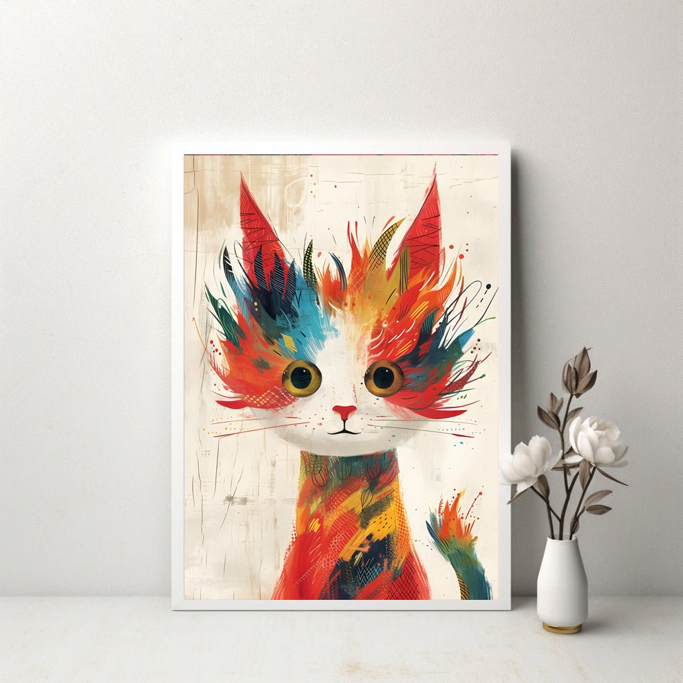 Cat Ilustration Print - Wall Art Print - Creative Arts