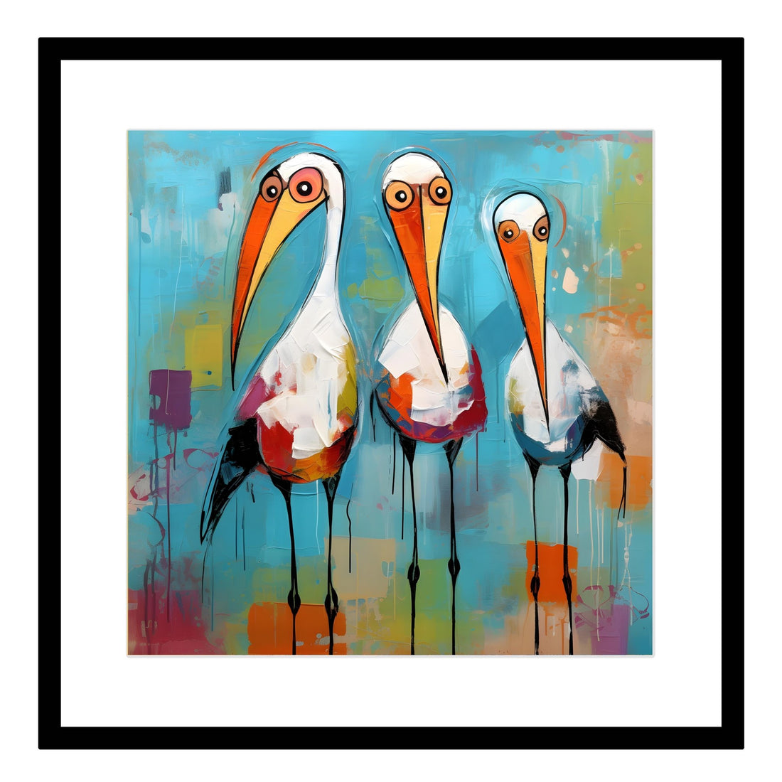 Three Funny Birds | Wall Art Print - Creative Arts