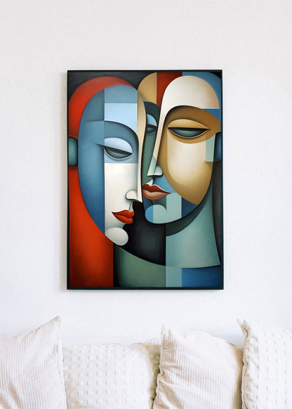 Two Abstract Faces | Wall Art Print - Creative Arts