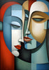 Two Abstract Faces | Wall Art Print - Creative Arts